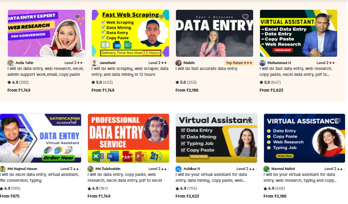 2026 में Online Paise Kaise Kamaye - जाने 35 नए तरीके, घर बैठे डेली ₹3,500 तक कमाए 4 Fiverr Data Entry Charge