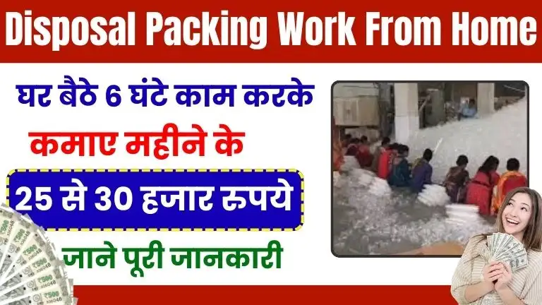 Disposal Glass Packing Work From Home
