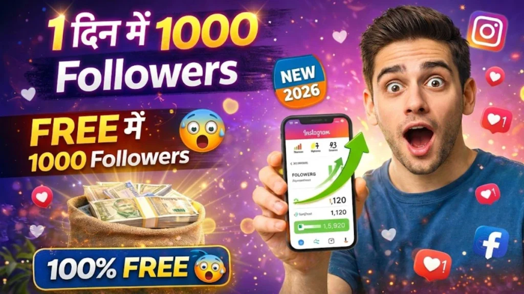 इंस्टाग्राम पर 1 दिन में 1000 फॉलोअर्स कैसे बढ़ाए